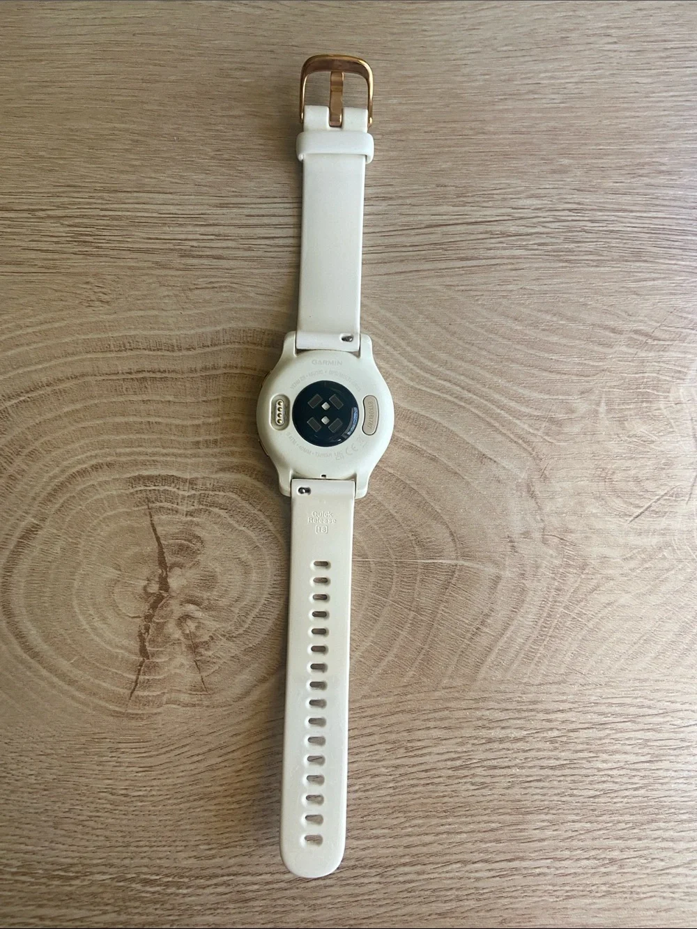 Garmin Venu 2S White Silicone Band with Rose Gold Bezel Smartwatch + 2 cables